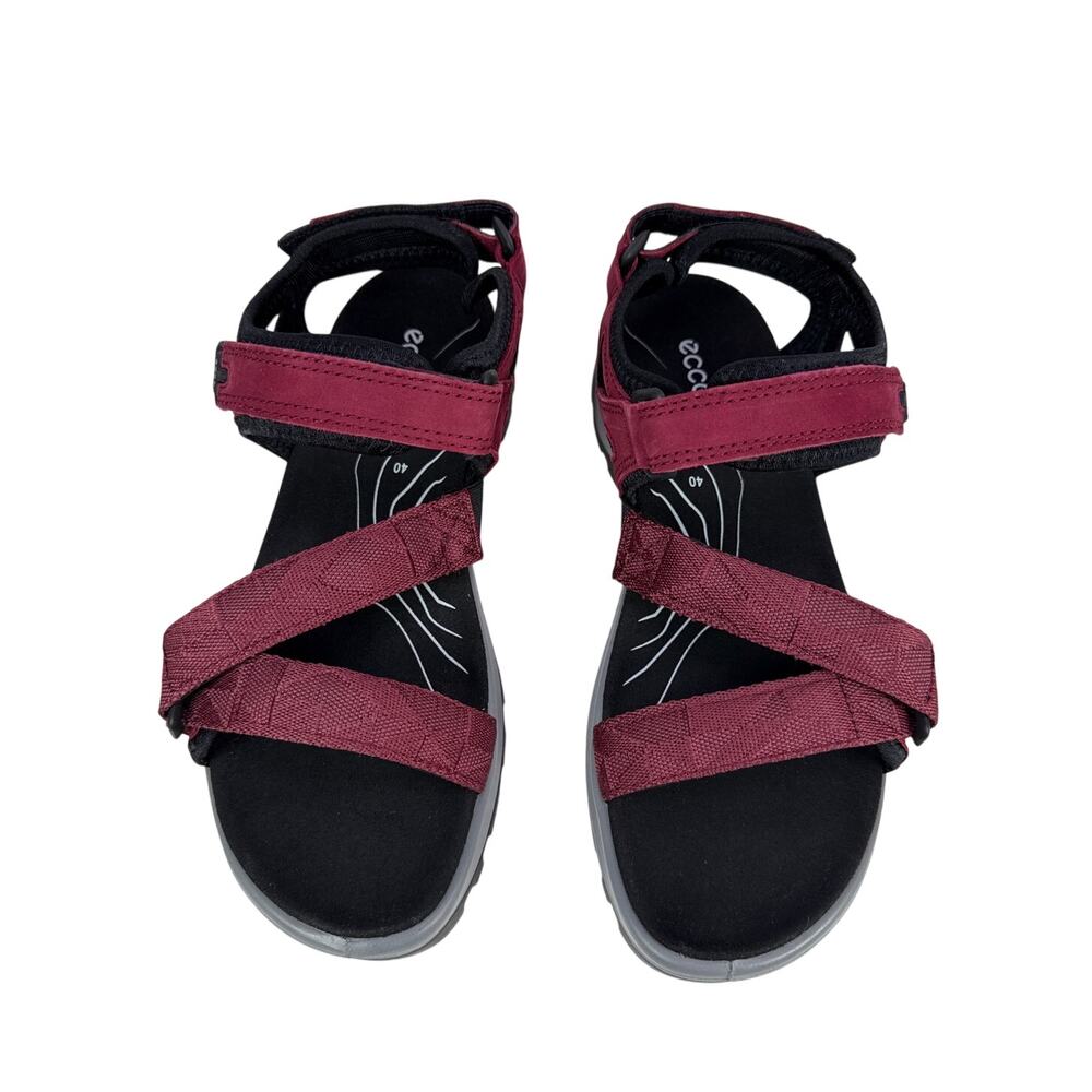 Ecco Offroad Sandals Womens 9 9.5 EU 40 Red Morillo‎ Leather Adjust Straps